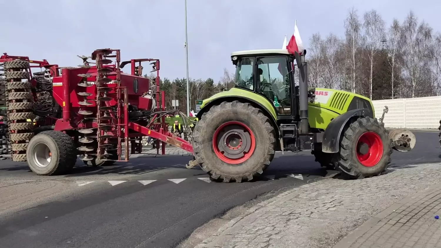 Materiał wideo. Protest rolników w powiecie lubańskim